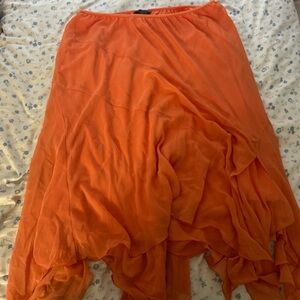 Elegant Orange Women's Skirt
